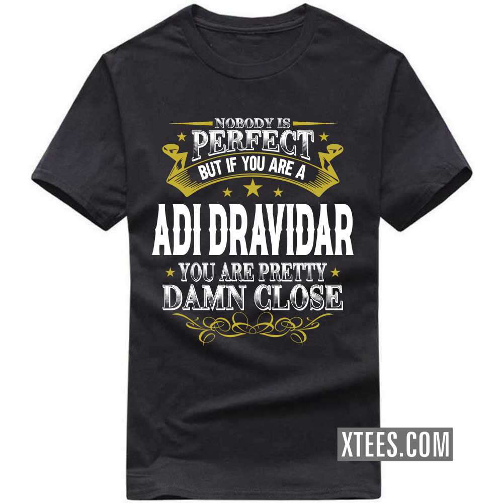 Nobody Is Perfect But If You Are A Adi Dravidar You Are Pretty Damn Close Caste Name T-shirt image